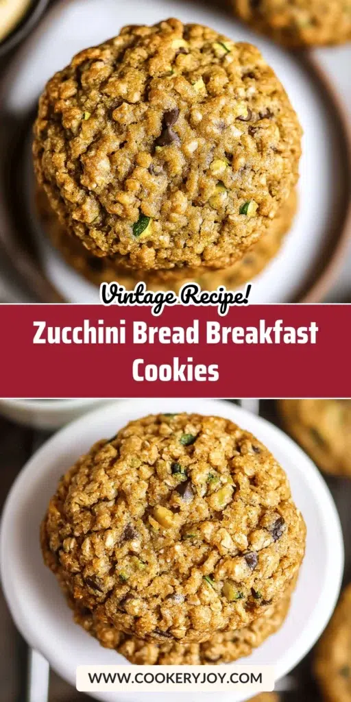 Zucchini Bread Breakfast Cookies