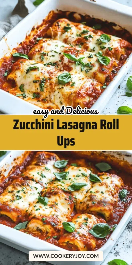 Zucchini Lasagna Roll Ups