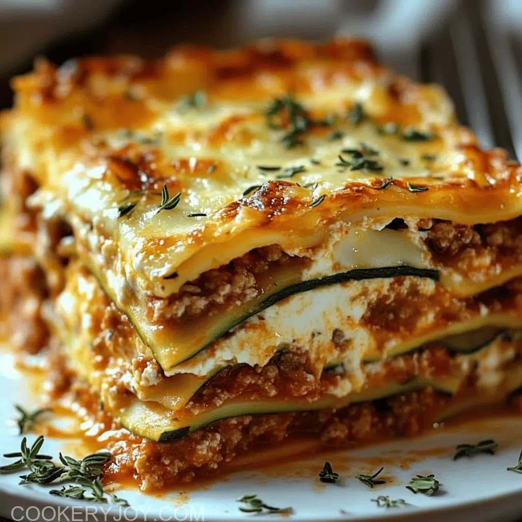 Zucchini Lasagna with Ground Turkey
