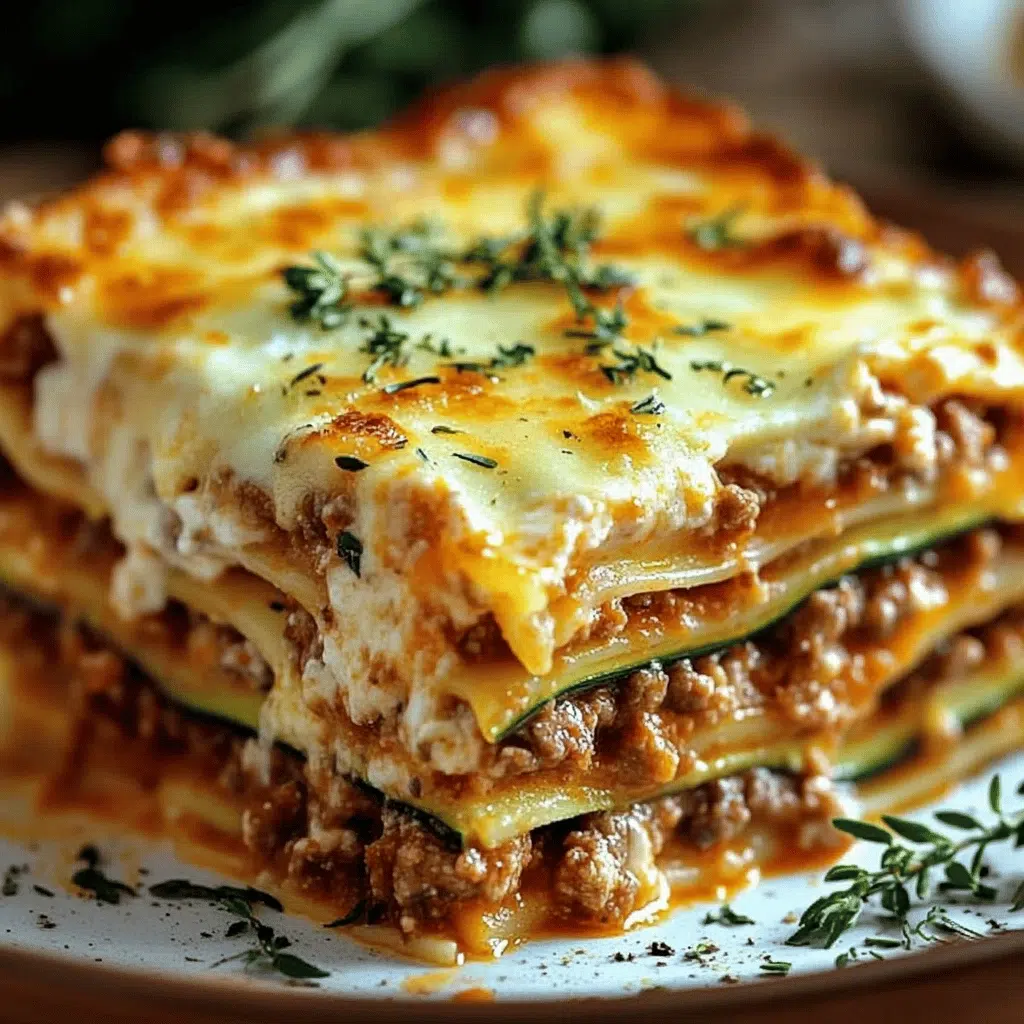 Zucchini Lasagna with Ground Turkey