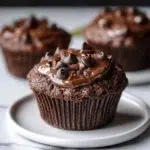 double chocolate zucchini muffins