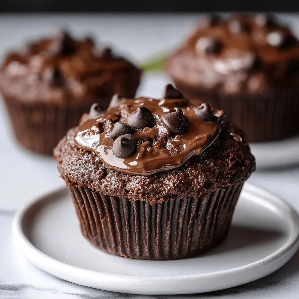 double chocolate zucchini muffins