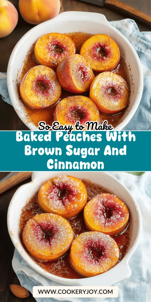 Baked Peaches with Brown Sugar and Cinnamon