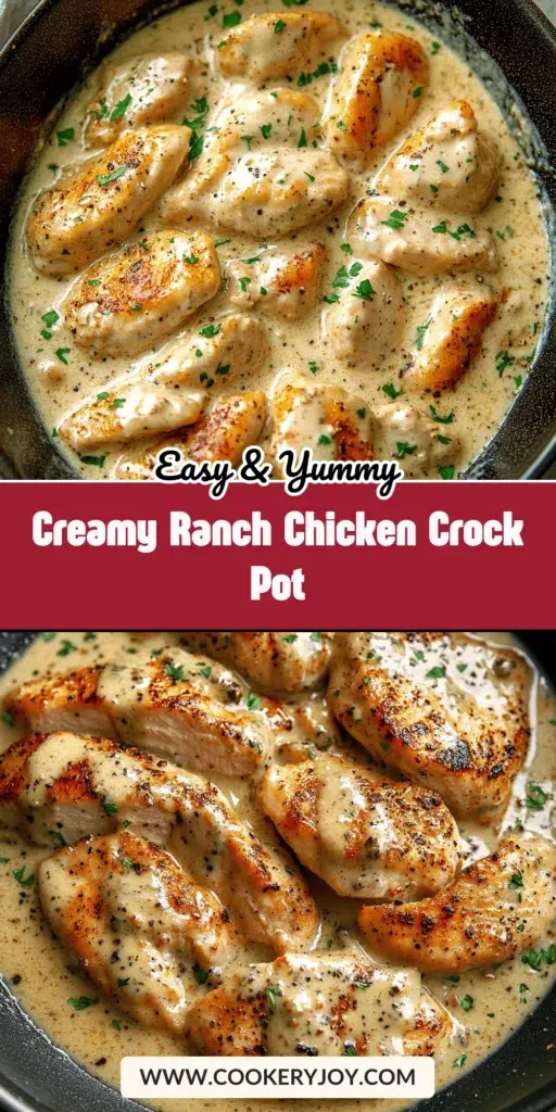 Creamy Ranch Chicken Crock Pot