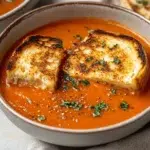 Creamy Tomato Soup with Grilled Cheese