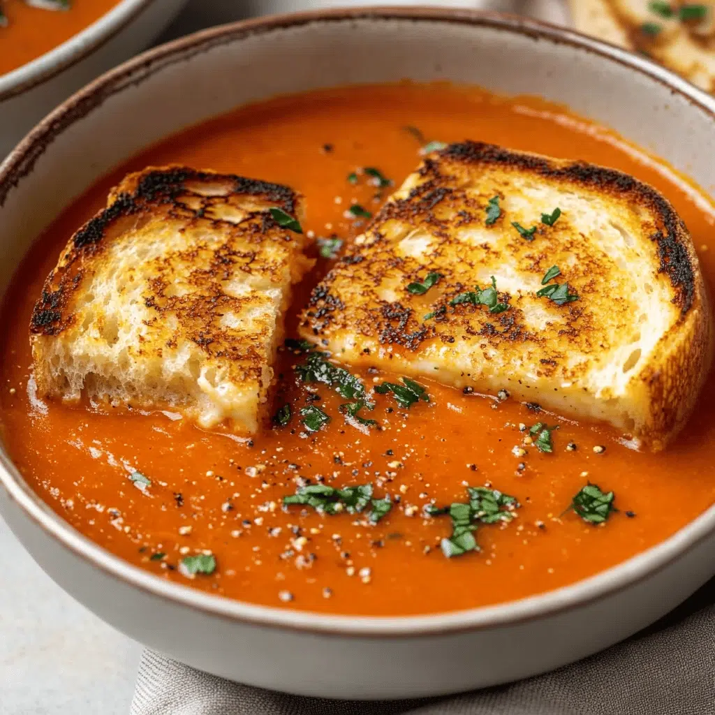 Creamy Tomato Soup with Grilled Cheese