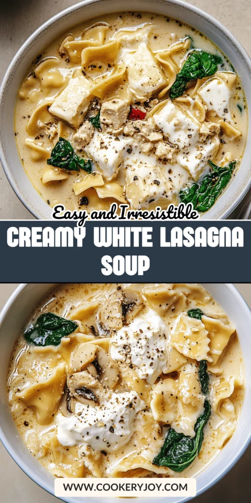 Creamy White Lasagna Soup