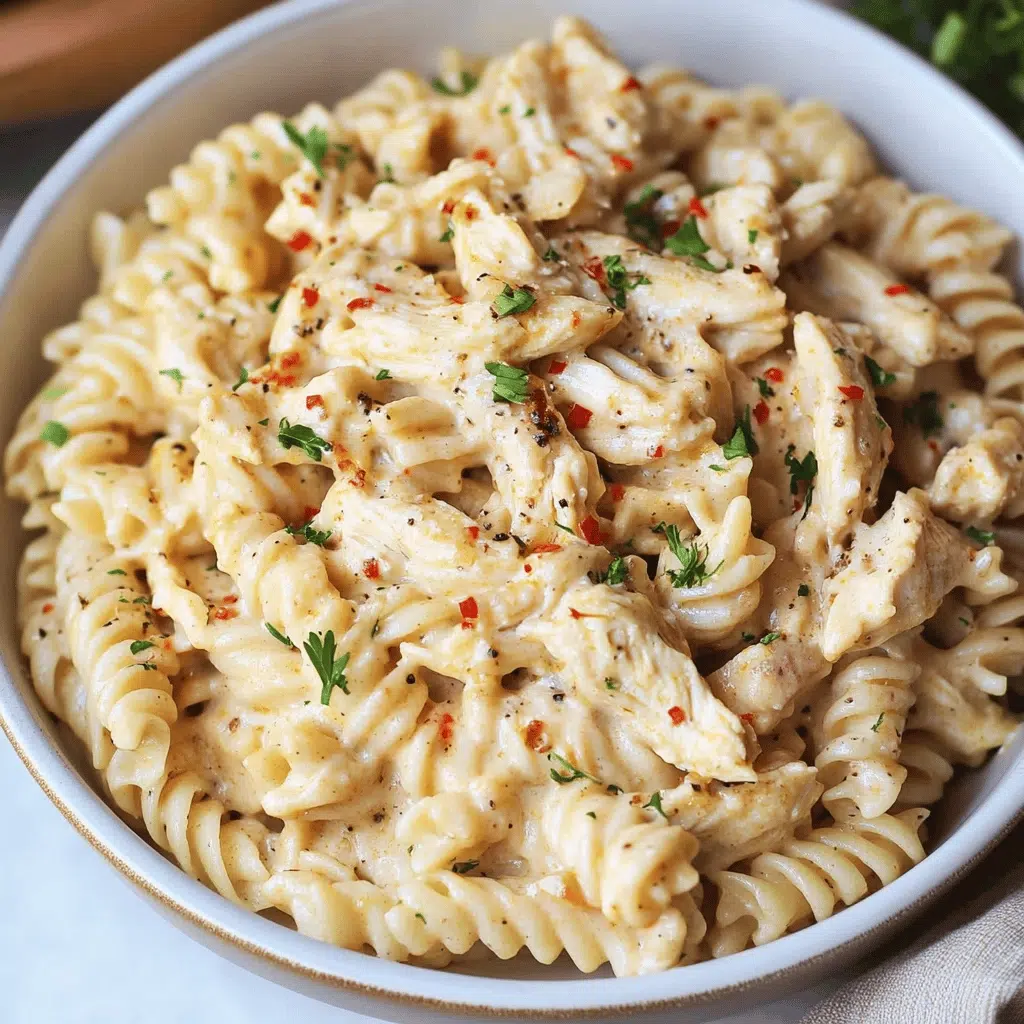 Crock Pot Garlic Parmesan Chicken Pasta