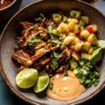 Crockpot Chipotle Pineapple Pot Roast Bowls