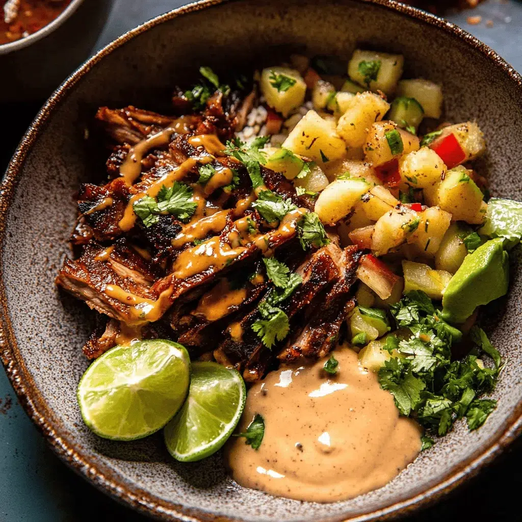 Crockpot Chipotle Pineapple Pot Roast Bowls