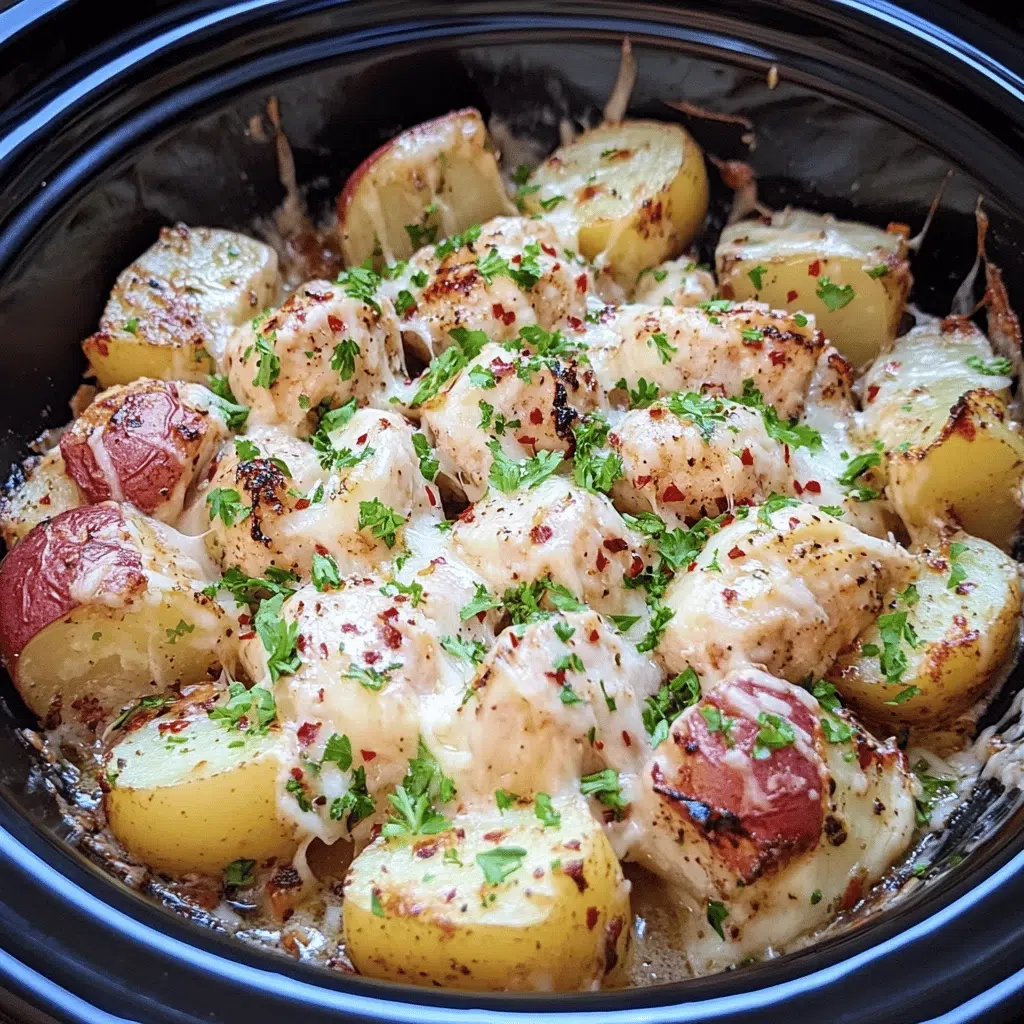 Crockpot Garlic Parmesan Chicken And Potatoes