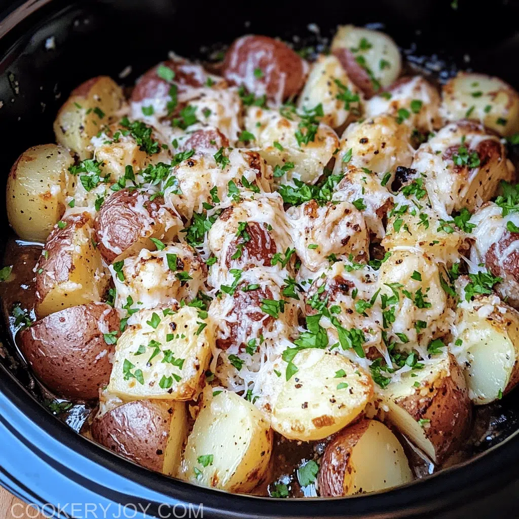 Crockpot Garlic Parmesan Chicken And Potatoes