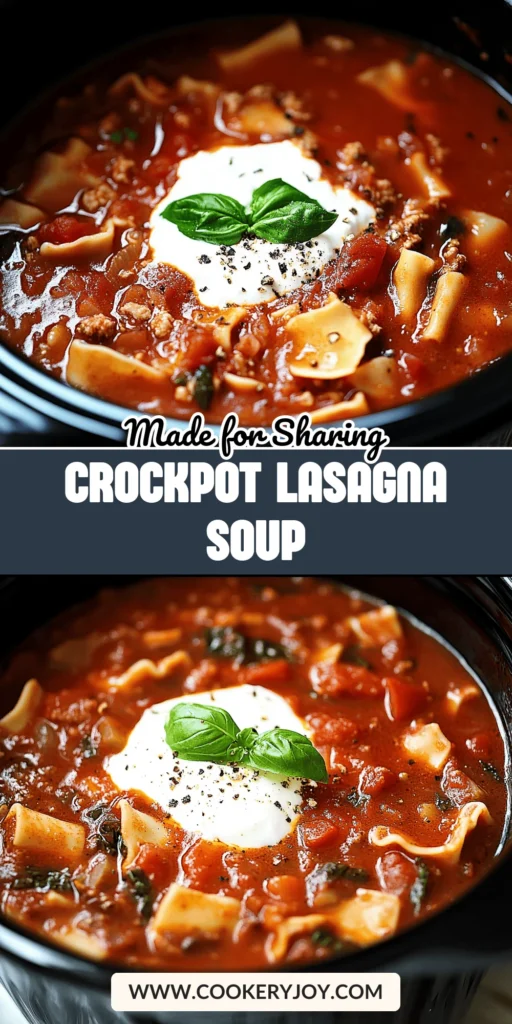 Crockpot Lasagna Soup