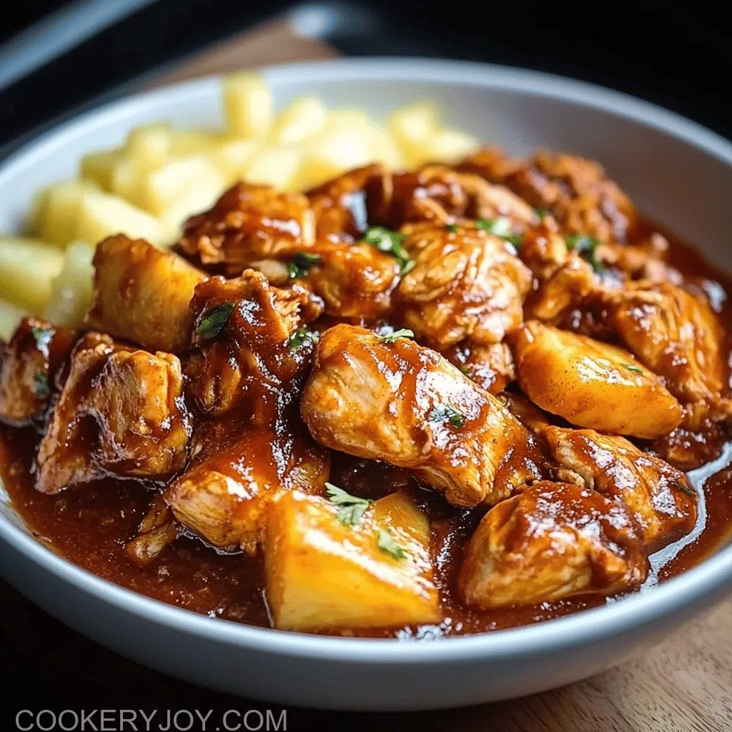 Crockpot Pineapple BBQ Chicken