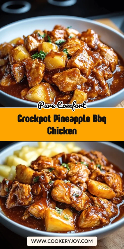 Crockpot Pineapple BBQ Chicken