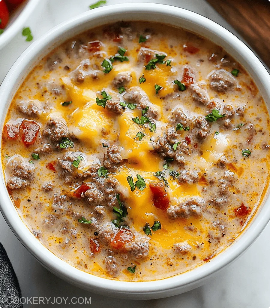 Easy Cheeseburger Soup