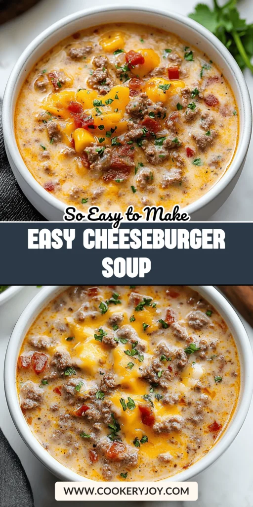 Easy Cheeseburger Soup