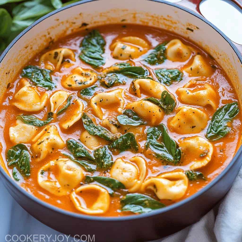 Easy Tomato Tortellini Soup