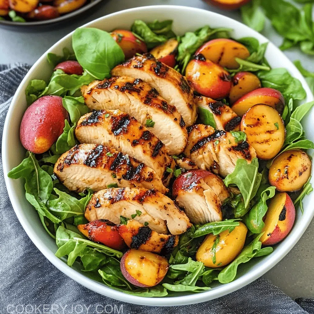 Grilled Chicken and Peach Salad