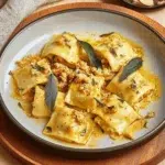 Pumpkin Ravioli with Brown Butter and Sage