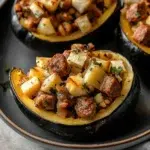Sausage and Apple Stuffed Acorn Squash