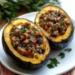 Sausage and Cranberry Stuffed Acorn Squash