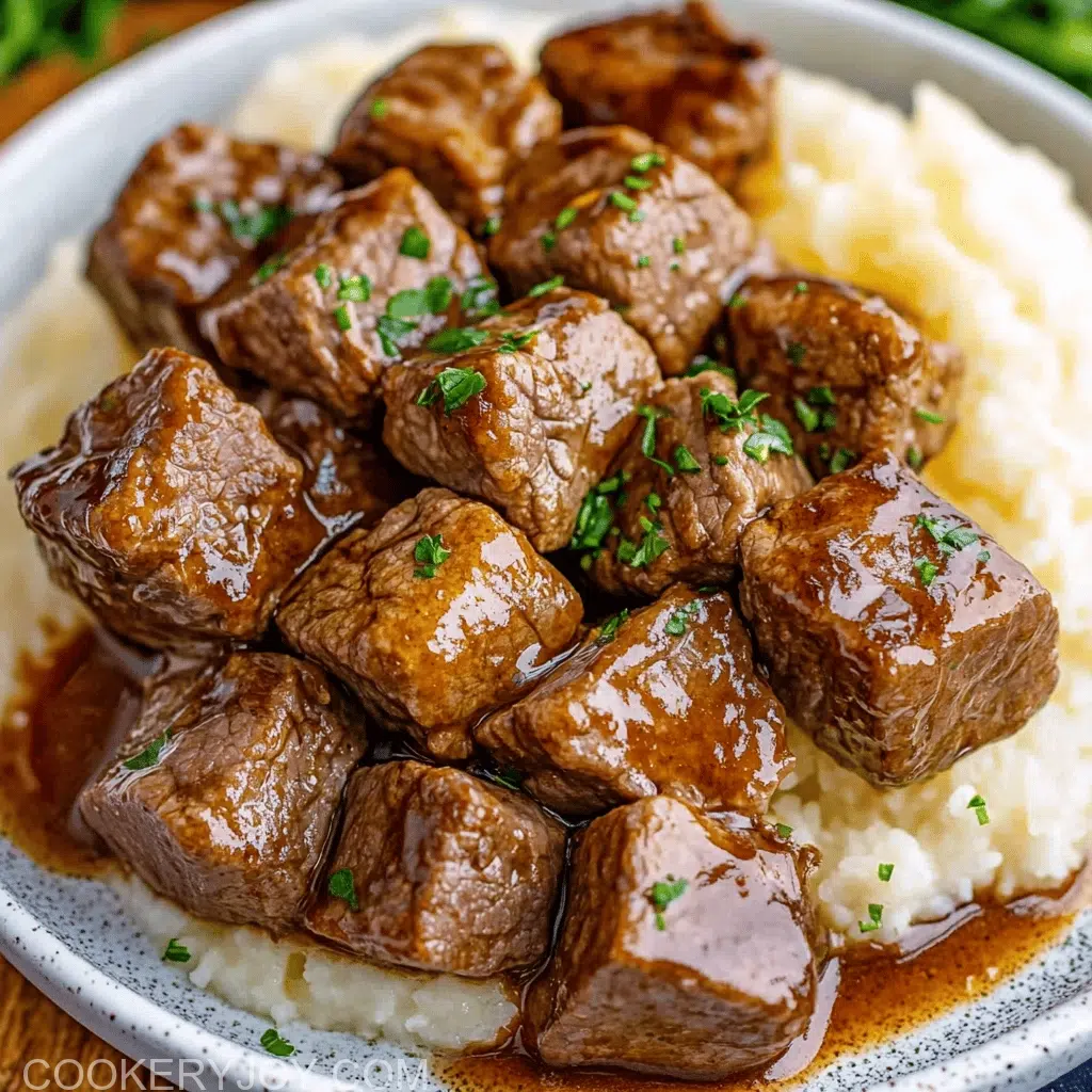Slow Cooker Garlic Butter Beef Bites
