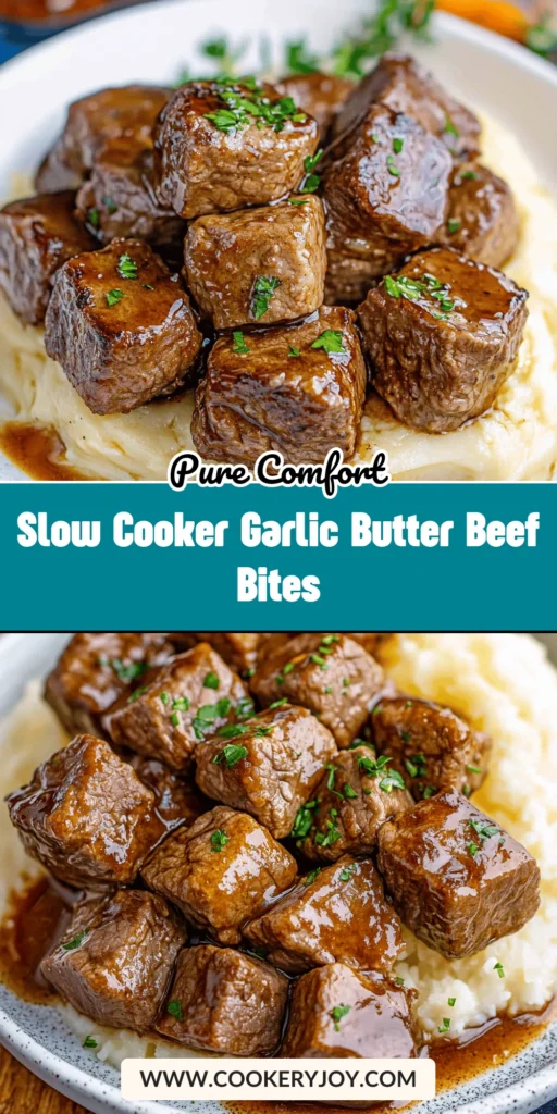 Slow Cooker Garlic Butter Beef Bites