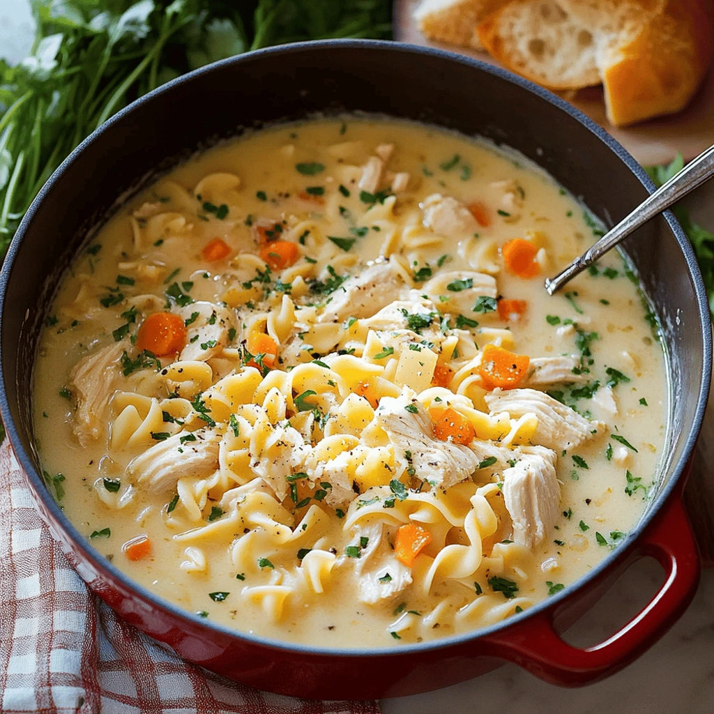 creamy chicken noodle soup