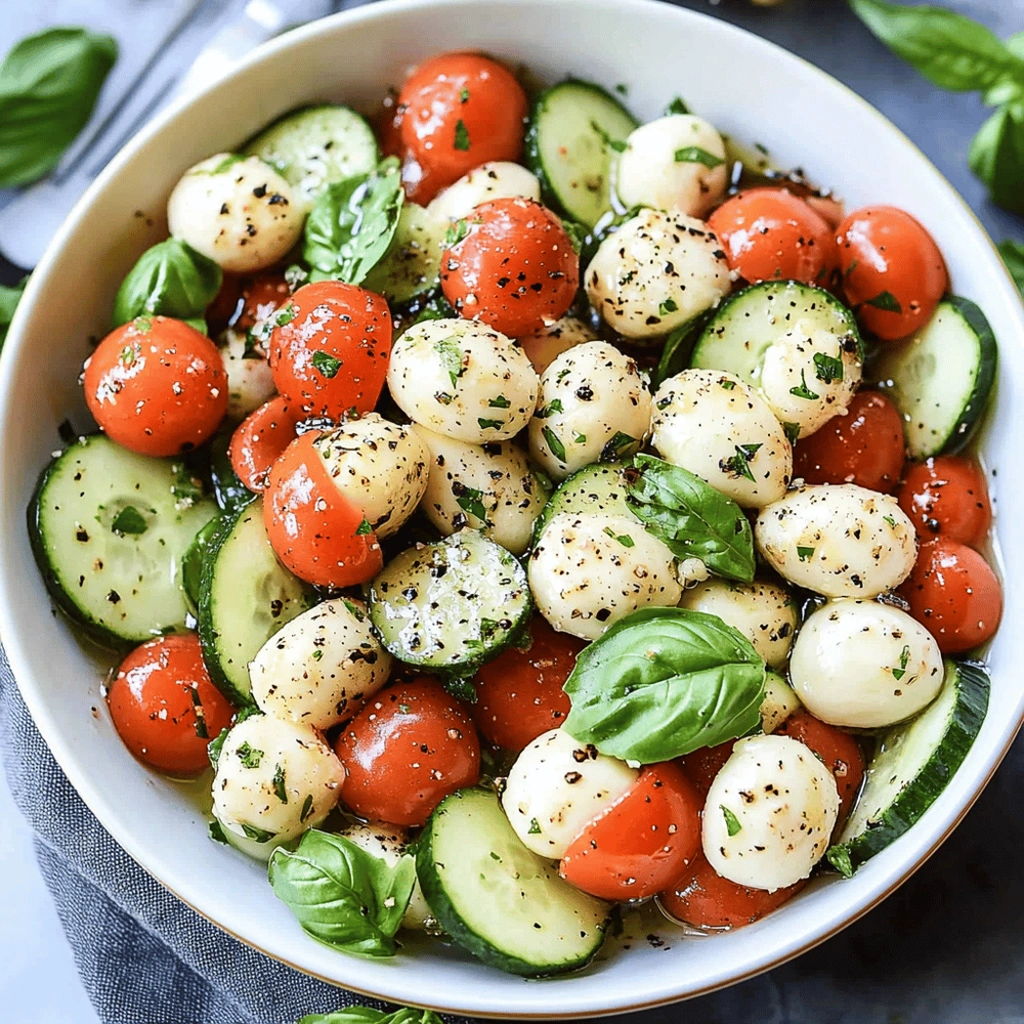 cucumber caprese salad