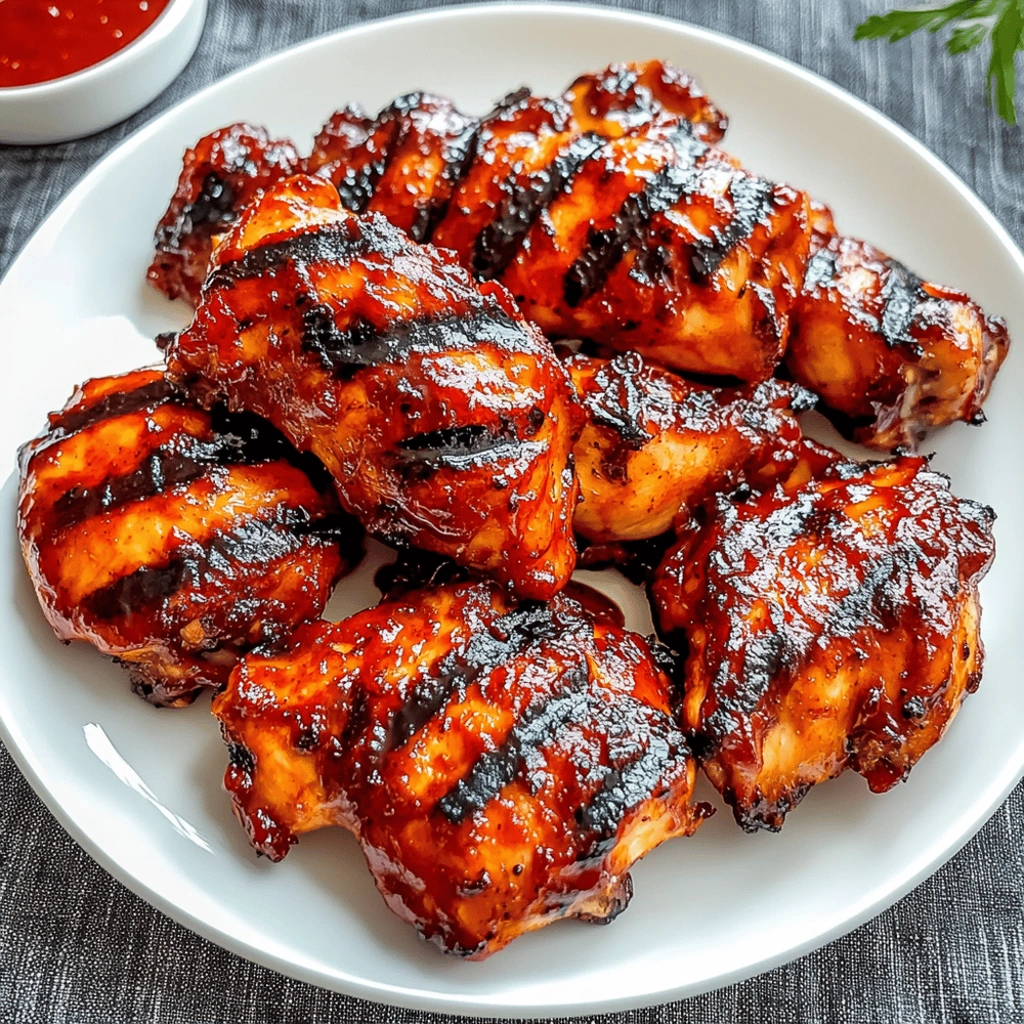 Grilled BBQ Chicken Thighs