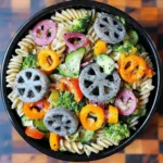 Healthy Halloween Pasta Salad
