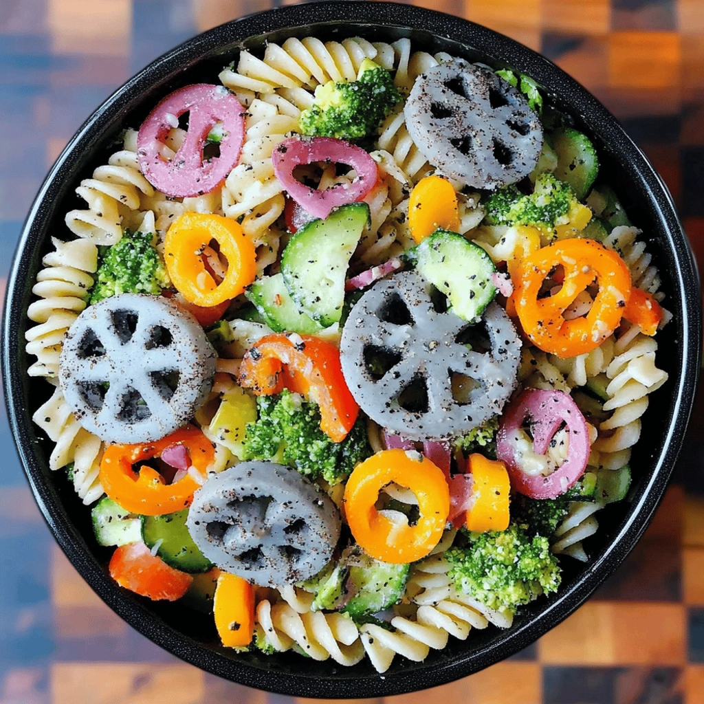 Healthy Halloween Pasta Salad