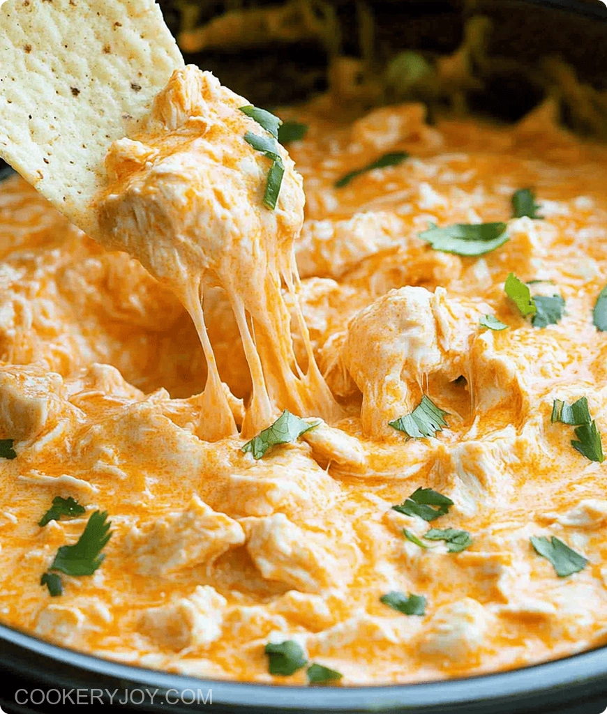 Crockpot Creamy Buffalo Chicken Dip