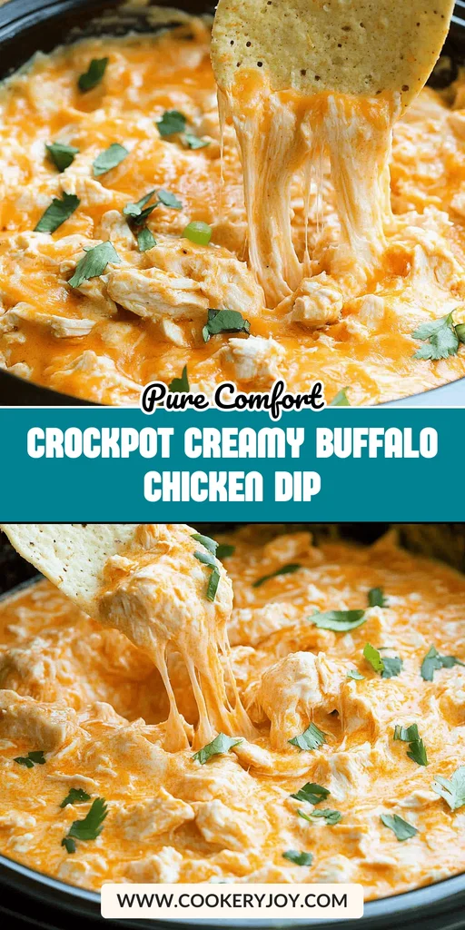 Crockpot Creamy Buffalo Chicken Dip