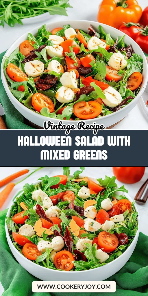 Halloween Salad with Mixed Greens