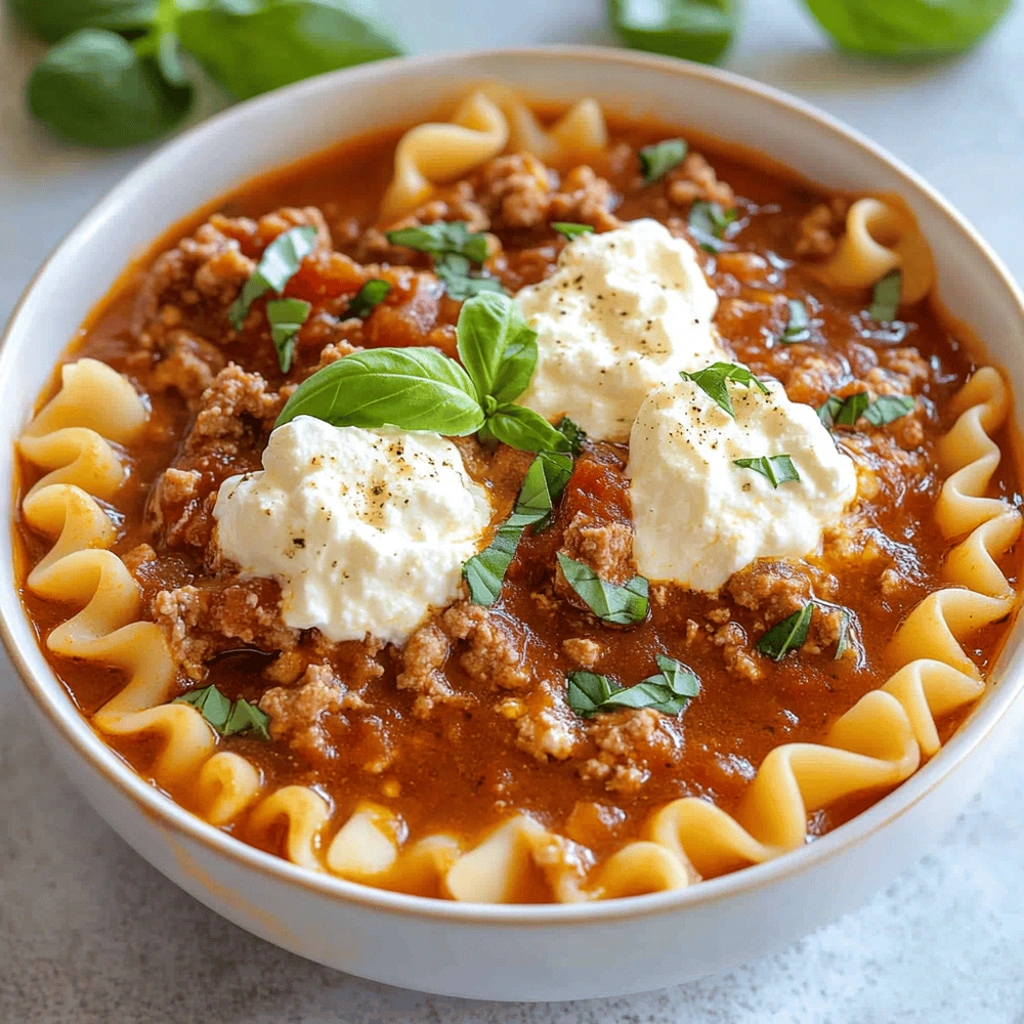 High Protein Lasagna Soup