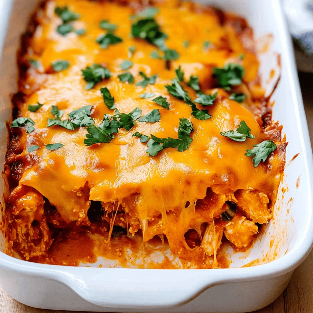 Keto Chicken Enchilada Casserole