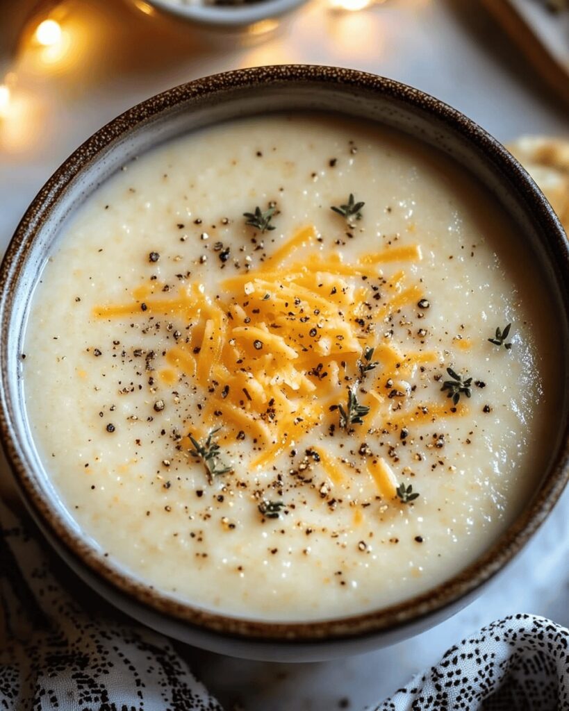 Cheesy Cauliflower Soup