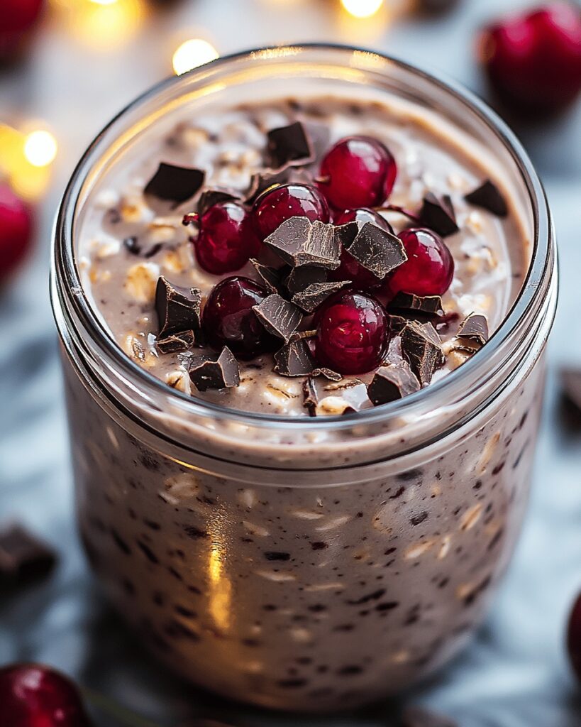 Chocolate Cherry Overnight Oats