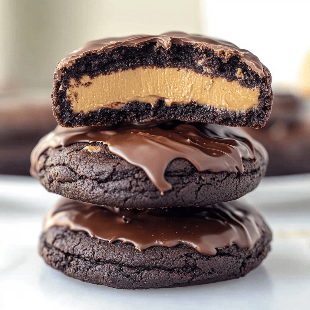 Chocolate Peanut Butter Buckeye Cookies