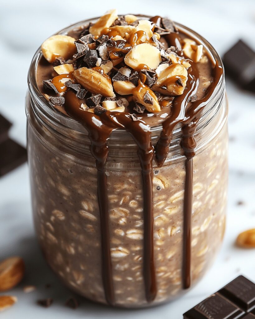 Chocolate Peanut Butter Overnight Oats