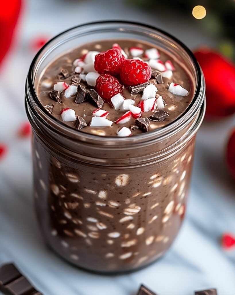 Chocolate Peppermint Overnight Oats