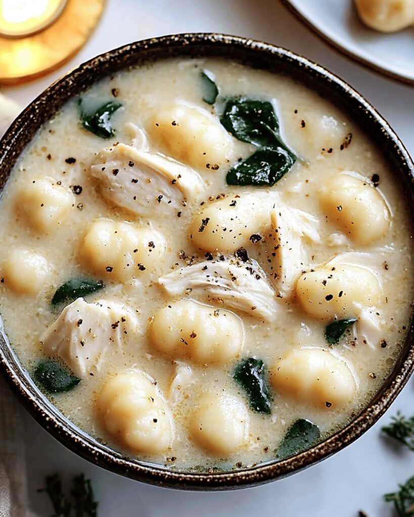 Creamy Chicken and Gnocchi Soup