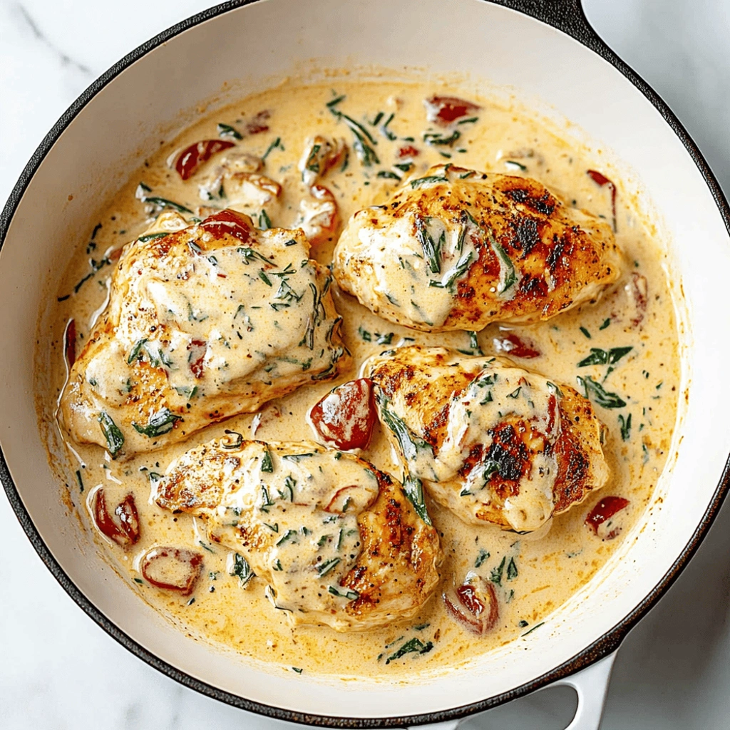 Creamy Keto Tuscan Chicken