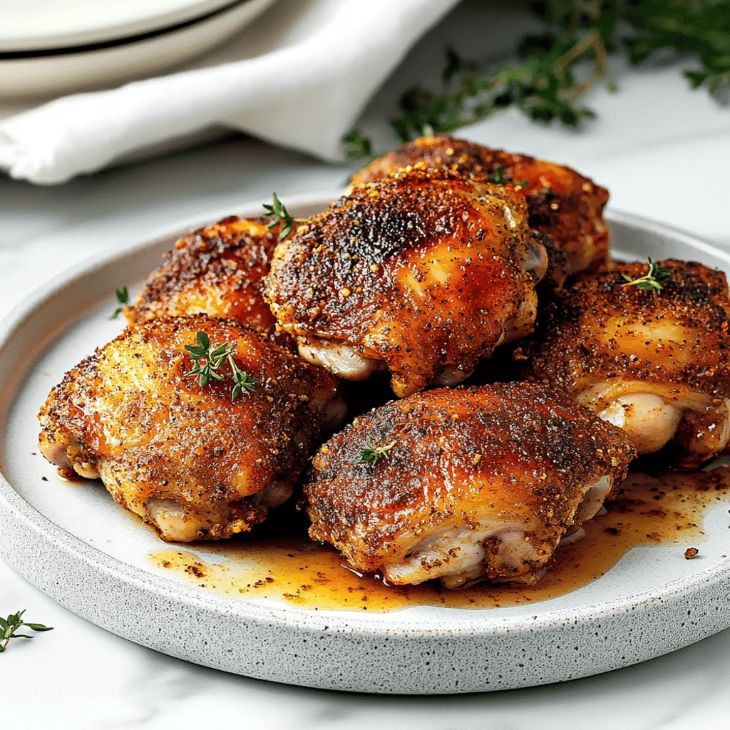Crispy Baked Chicken Thighs