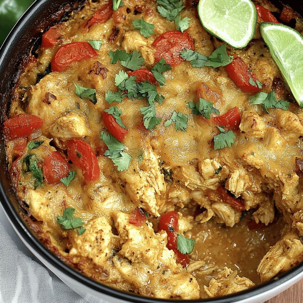 Keto Chicken Fajita Casserole