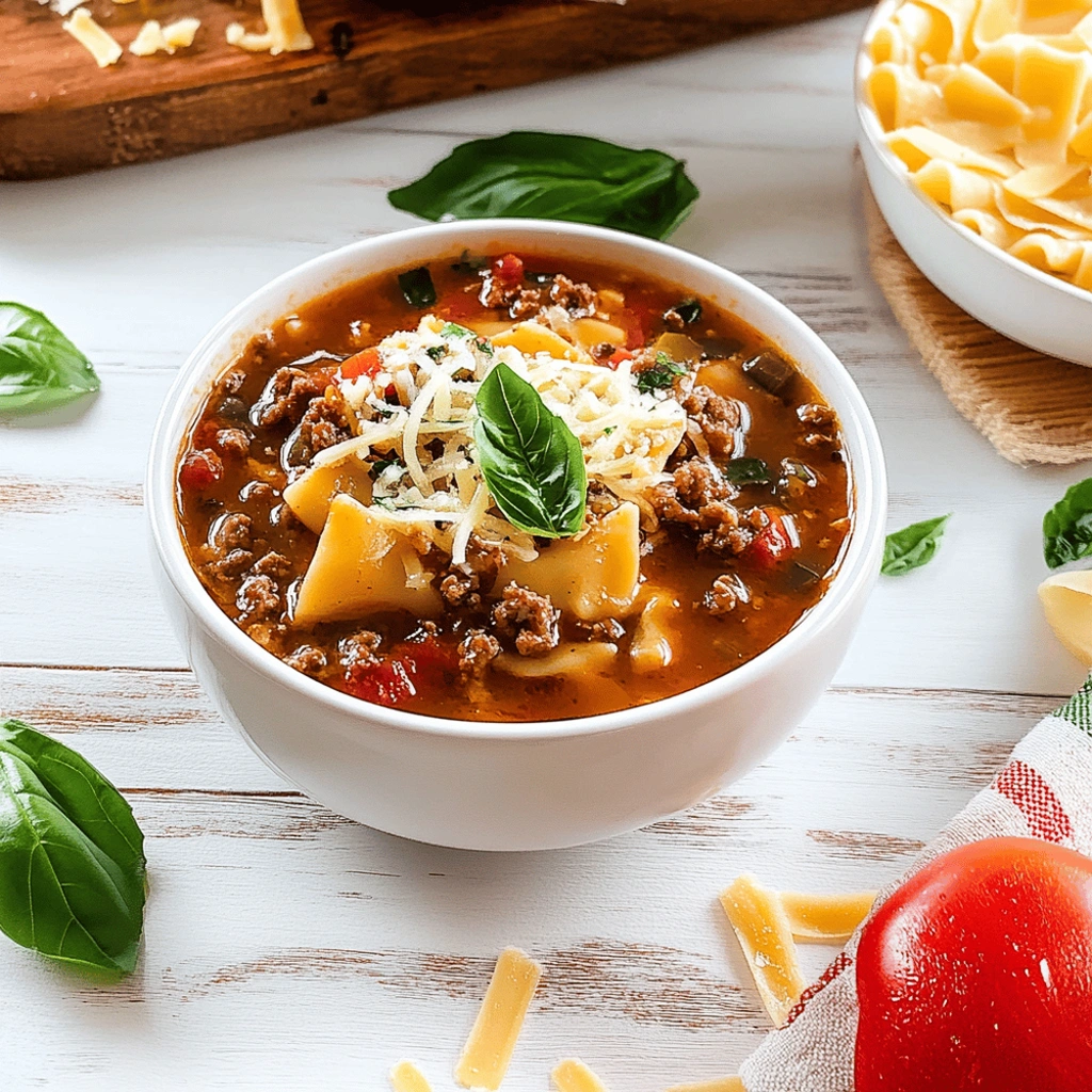 Stovetop Lasagna Soup