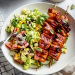 BBQ Chicken Skewer Salad