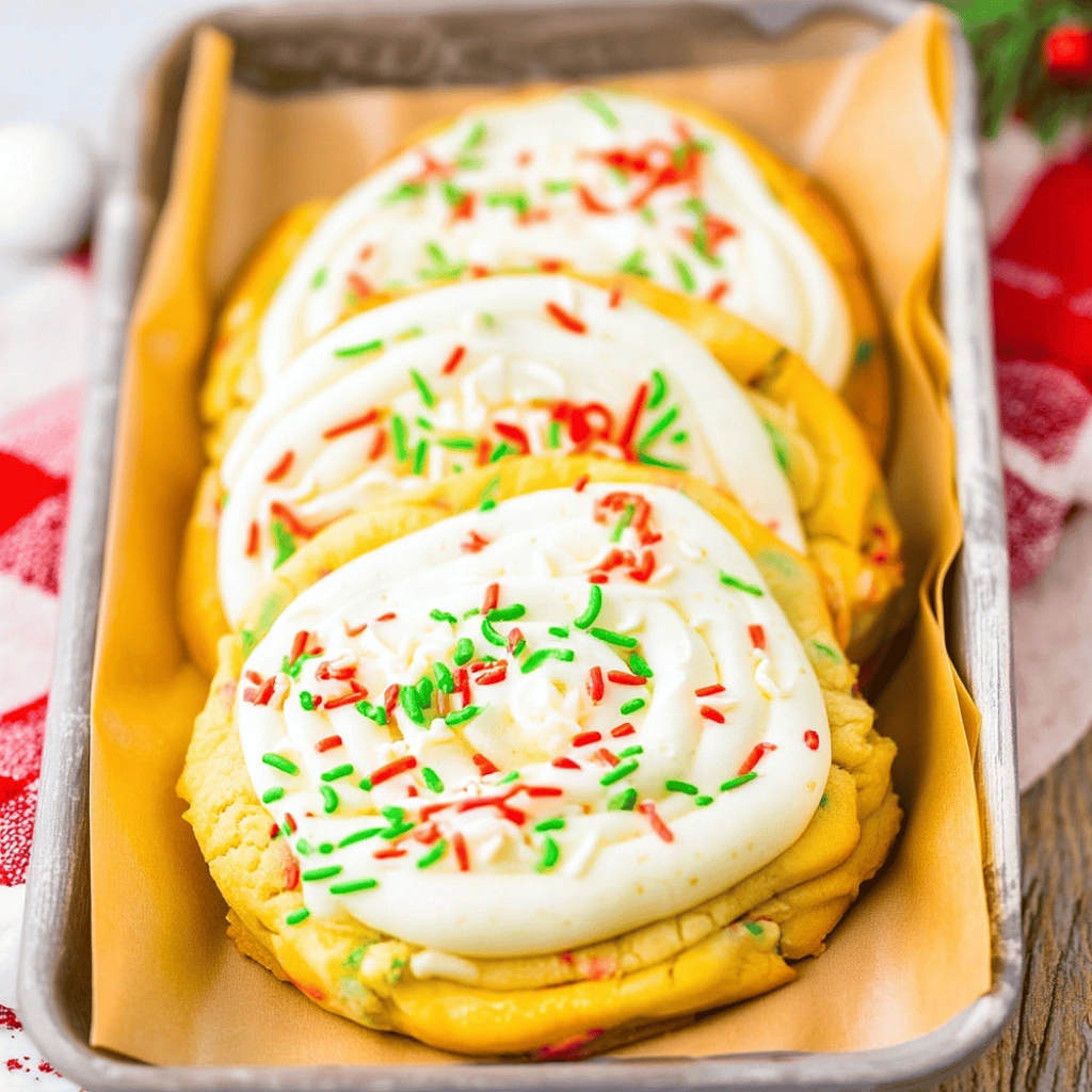 Cake Batter Christmas Cookies